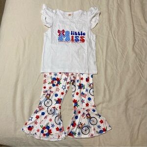 NWOT Little Miss America Patriotic‎ Kids Set | Red, White, and Blue | Size 3-4T